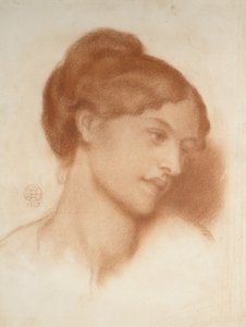 Portræt af fru Murray Marks, 1868 (rødt kridt på hvidt papir)